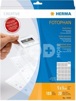 Herma Slide Pockets 5x5 100 sheets clear/matt 7699