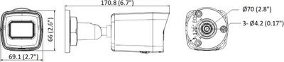 Hikvision IP camera DS-2CD1043G2-I F2.8, BULLET, 120dB WDR, H.265+, 4MP, 2.8mm, IR LED ill. up to 30m, IP67, PoE Hikvision