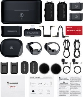 Hollyland LARK MAX 2 Ultimate Combo with OWS Monitor Earphone + Camera RX + USB-C RX