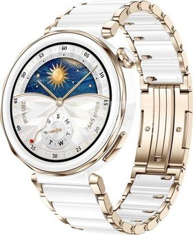 Huawei Watch GT 5 Pro 42 мм, золотистый/белый
