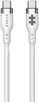 Hyper 1.5m Silicone USB-C to USB-C 60W Charging Cable - White | Hyper