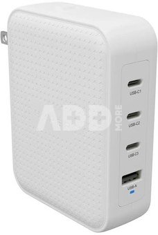 Hyper HyperJuice 145W USB-C GaN Travel Charger with 4 Ports - White