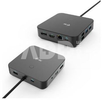 i-tec Docking Station USB-C HDMI Dual DP Docking Station Power Delivery 100 W + i-tec Universal Charger 100 W
