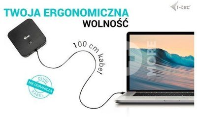 i-tec Docking Station USB-C HDMI Dual DP Docking Station Power Delivery 100 W + i-tec Universal Charger 100 W