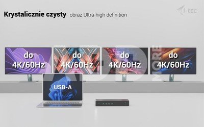 i-tec Universal 5x 4K/60Hz Display Docking Station + Power Delivery 100W