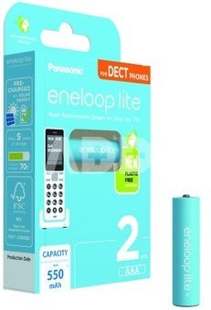 Įkraunamos baterijos Panasonic ENELOOP Lite BK-4LCCE/2DE, 550 mAh 3000 (2xAAA)