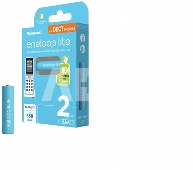 Įkraunamos baterijos Panasonic ENELOOP Lite BK-4LCCE/2DE, 550 mAh 3000 (2xAAA)