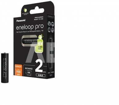 Įkraunamos baterijos Panasonic ENELOOP Pro BK-4HCDE/2BE, 930 mAh, 500 (2xAAA)