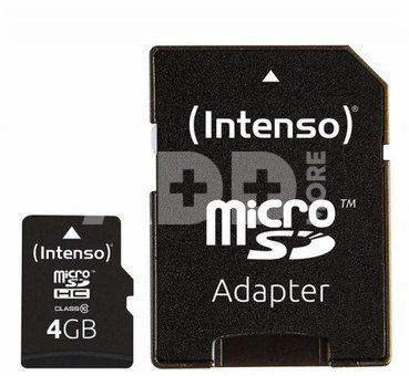 INTENSO MEMORY MICRO SDHC 4GB C10/W/ADAPTER