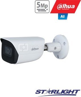 IP kamera cilindr. 5MP STARLIGHT AI, IR pašvietimas iki 50m, 1/2.7” 2.8mm 98°, SMD, IVS, IP67, H.265
