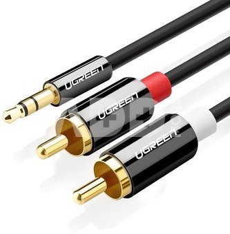 Jack to 2RCA Cable UGREEN AV116 3,5mm (Cinch) 5m (black)