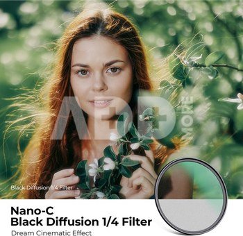 K&F 82MM C Series Black Mist Filter 1/4, Ultra-thin multilayer Green Coating