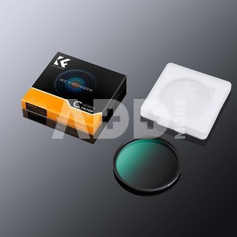 K&F 82MM C Series Black Mist Filter 1/4, Ultra-thin multilayer Green Coating