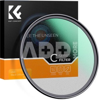 K&F 82MM C Series Black Mist Filter 1/4, Ultra-thin multilayer Green Coating