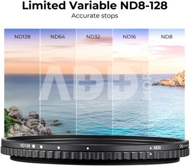 K&F 82MM XV40 Nano-X Variable/Fader ND Filter, ND8~ND128, W/O Black Cross