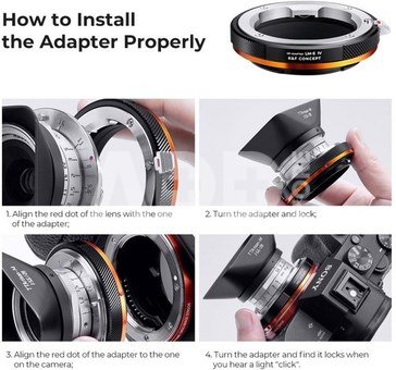 K&F Concept 2022 New Design High Precision Lens Adapter Mount, L/M-E IV PRO