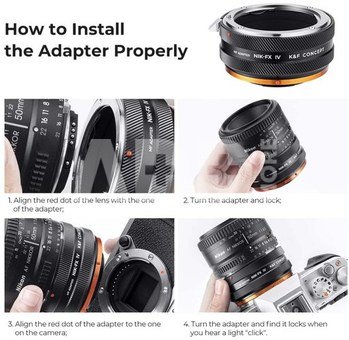 K&F Concept 2022 New Design High Precision Lens Adapter Mount, NIK-FX IV PRO