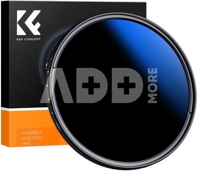 K&F Concept 49MM C Series Ultra-thin Variable/Fader ND2-2000,Blue Coated