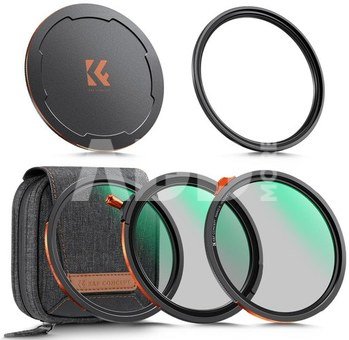 K&F Concept 82MM Nano-X Series Magnetic Filter Kit (CPL+ND3-32+Black Mist 1/4)