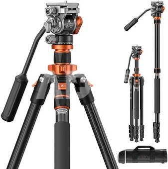 K&F Concept K&F 2.1m Camera Video Tripod For Dslr Compact Aluminum Tripod With Fluid Head