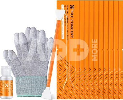 K&F Concept K&F 2 in 1 kit 16mm Double-Headed Cleaning Stick Set for CMOS APS-C Frame Sensor*10pcs+1*20ml cleani