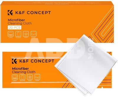 K&F Concept K&F 20pcs* Microfiber Cleaning cloth Kit, 15*15cm, White, Dry, in vacuum
