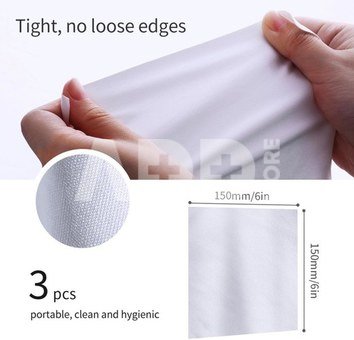 K&F Concept K&F 3pcs* Microfiber Cleaning cloth Kit, 15*15cm, White, Dry, in vacuum