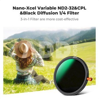 K&F Concept K&F 46MM NANO X Serie 3 in 1 Multi-Function Variable ND2-32&CPL& Black Mist 1/4