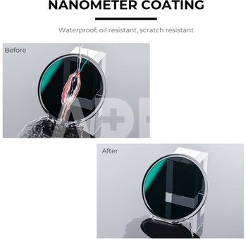 K&F Concept K&F 52MM Nano-X ND64 (6 Stop) Lens Filter Fixed Neutral Density Filter, Waterproof, Scratch-Resistant