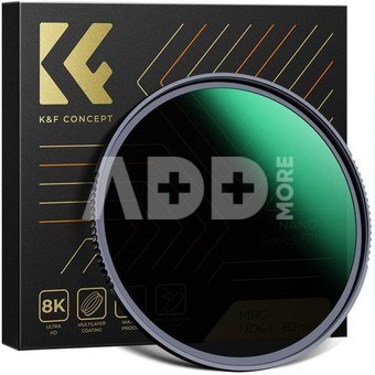 K&F Concept K&F 52MM Nano-X ND64 (6 Stop) Lens Filter Fixed Neutral Density Filter, Waterproof, Scratch-Resistant