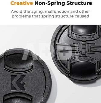 K&F Concept K&F 55MM Lens Caps Kit with K&F LOGO Caps*2+Anti-lost rope*2+vacuum cleaning cloth*1