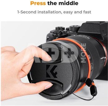 K&F Concept K&F 55MM Lens Caps Kit with K&F LOGO Caps*2+Anti-lost rope*2+vacuum cleaning cloth*1