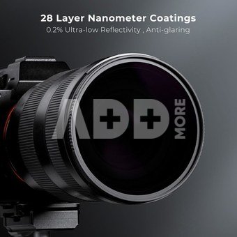 K&F Concept K&F 58MM,Nano-X ND100000 Filter, HD, Waterproof, Anti Scratch, Green Coated