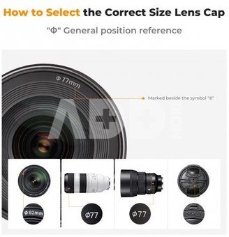 K&F Concept K&F 72MM Lens Caps Kit with K&F LOGO caps*3+Anti-lost rope*3+vacuum cleaning cloth*3