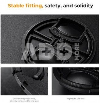 K&F Concept K&F 72MM Lens Caps Kit with K&F LOGO caps*3+Anti-lost rope*3+vacuum cleaning cloth*3