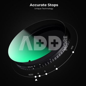 K&F Concept 82mm Nano-X Variable/Fader ND Filter, ND2-ND32, W/O Black cross + 3pcs clean cloth