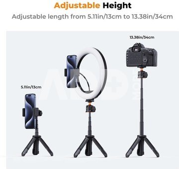 K&F Concept K&F Cell Phone Tripod MS02 34cm phone tripod with remote Black Orange