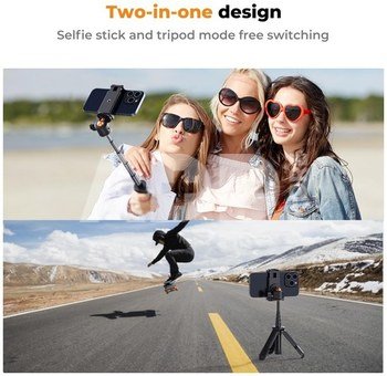 K&F Concept K&F Cell Phone Tripod MS02 34cm phone tripod with remote Black Orange