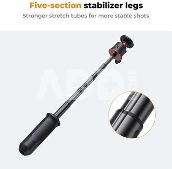 K&F Concept K&F Cell Phone Tripod MS02 34cm phone tripod with remote Black Orange