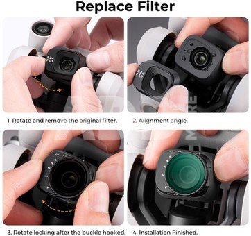 K&F Concept K&F DJI Drone Filter Mini 3 Pro /Mini 3, Variable ND2-ND32