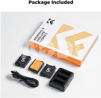 K&F Concept K&F DJI Osmo Action 5 Pro 3x Battery + Charger