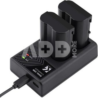 K&F Concept K&F EN-EL15 2000mAh Digital Camera Dual Battery with Dual Channel Charger, for Nikon Camera Charger