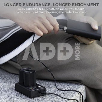 K&F Concept K&F EN-EL15 2000mAh Digital Camera Dual Battery with Dual Channel Charger, for Nikon Camera Charger