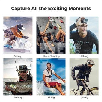K&F Concept K&F Head Strap & Chest Mount Set for GoPro Hero, Session DJI Osmo Action Cameras