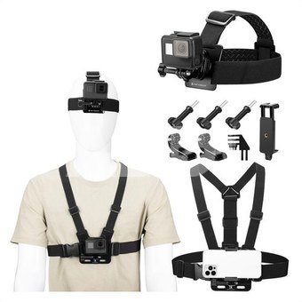 K&F Concept K&F Head Strap & Chest Mount Set for GoPro Hero, Session DJI Osmo Action Cameras