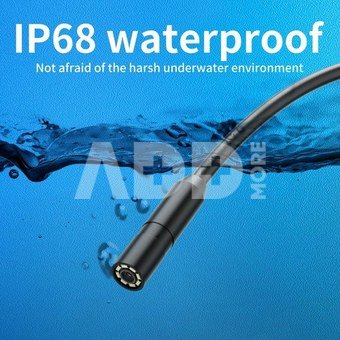 K&F Concept K&F Industrial Endoscope Inspection Camera borescope, 8 LED lights for iPhone, 8mm - 1m