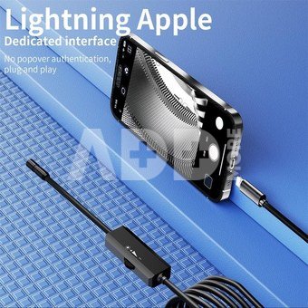 K&F Concept K&F Industrial Endoscope Inspection Camera borescope, 8 LED lights for iPhone, 8mm - 1m
