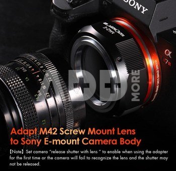 K&F Concept K&F M42 Lens to Sony NEX E-Mount Camera for Sony Alpha NEX-7 NEX-6 NEX-5N NEX-5 NEX-C3 NEX-3