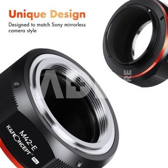 K&F Concept K&F M42 Lens to Sony NEX E-Mount Camera for Sony Alpha NEX-7 NEX-6 NEX-5N NEX-5 NEX-C3 NEX-3