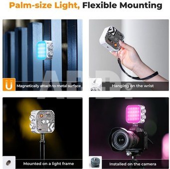 K&F Concept K&F RGB Full Color Portable Photography Light 360&deg; 2500K - 9900K CRI 96+ Built-in 2000mAh Battery 21 Lighting Effects White